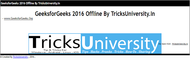 Download GeeksforGeeks.Org Offline 2016 [Google Drive Link]